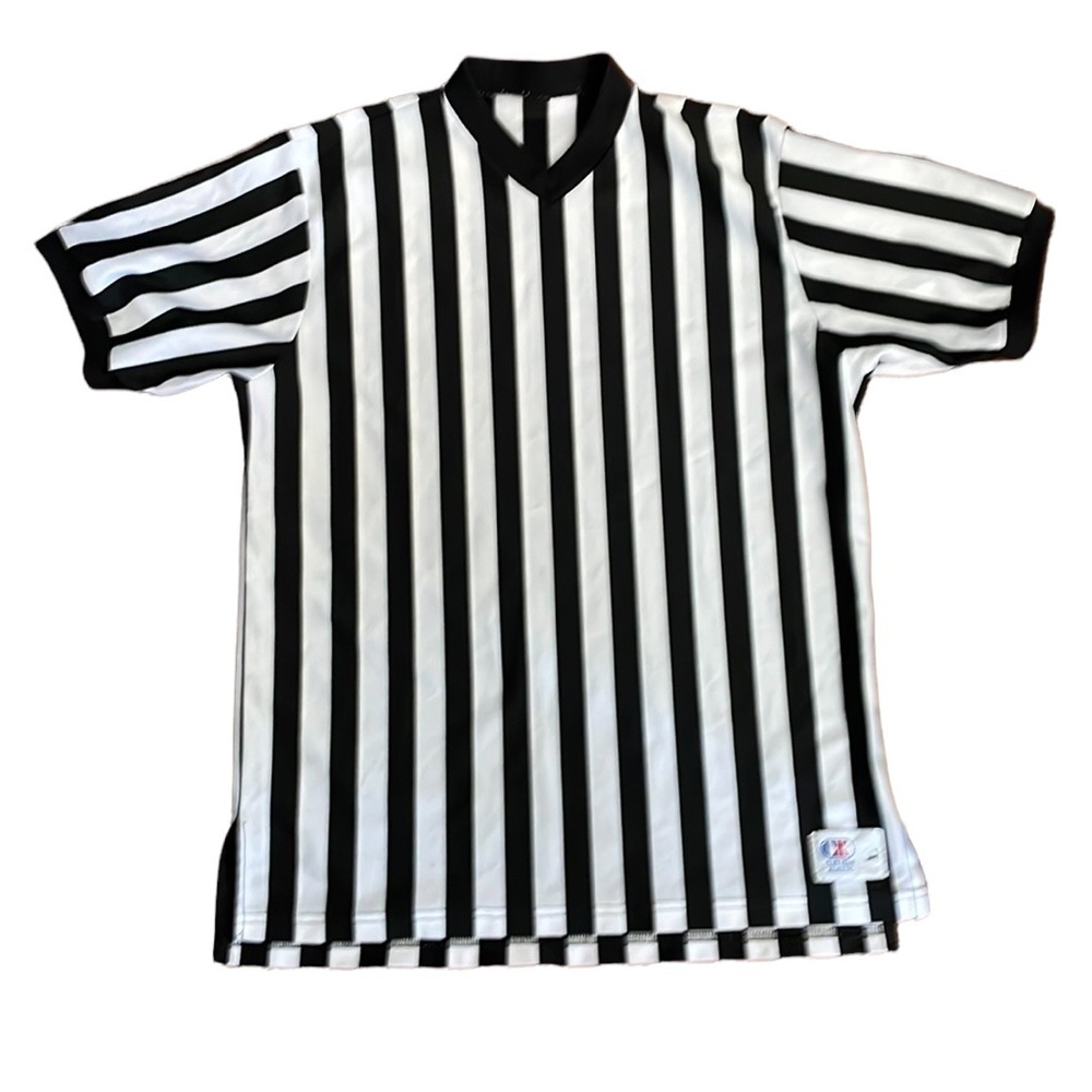 Cliff Keen Mens Short Sleeve V-Neck Referee Shirt size Large